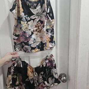 Midnight Bakery Women's Floral Sleep Shorts - Black New With Tags Size Xl